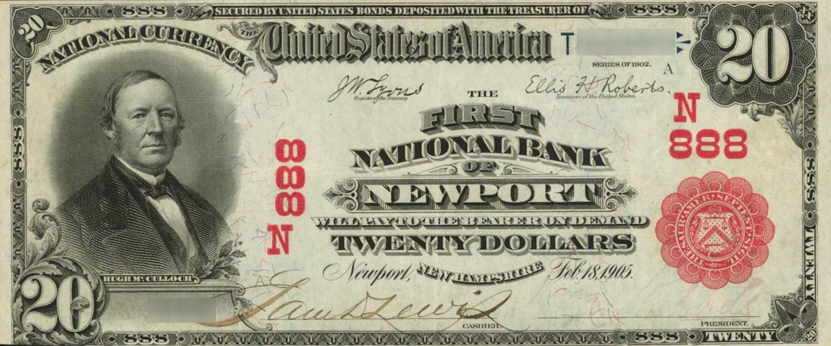 Examples of valuable currency from New Hampshire
